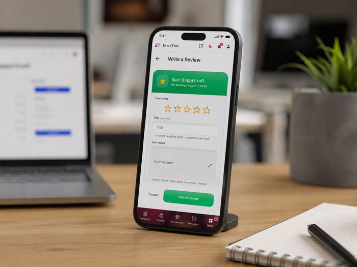 Writing a vendor review on EventTrey